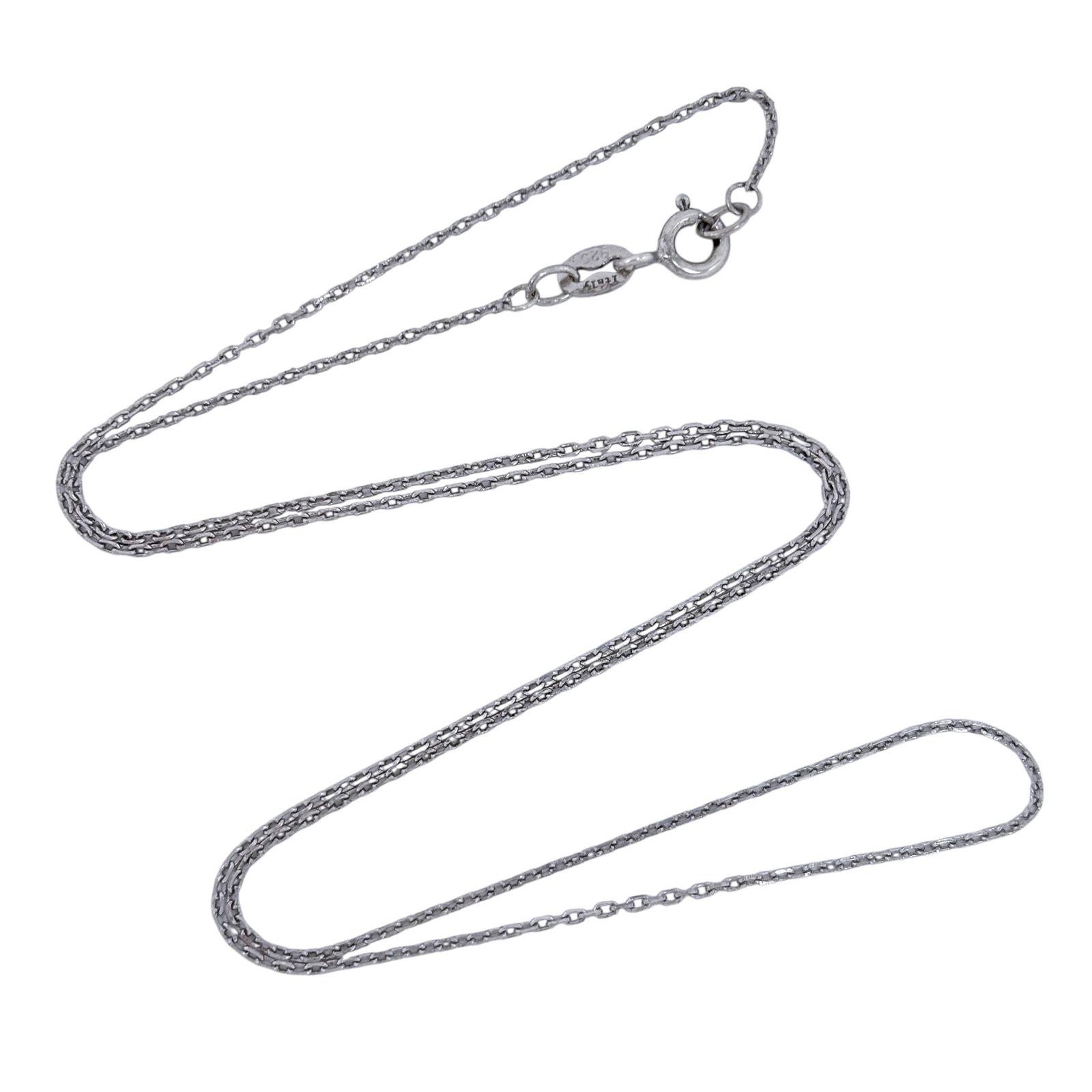Italian Vintage Sterling Silver 925 Cable Link Chain Necklace  18
